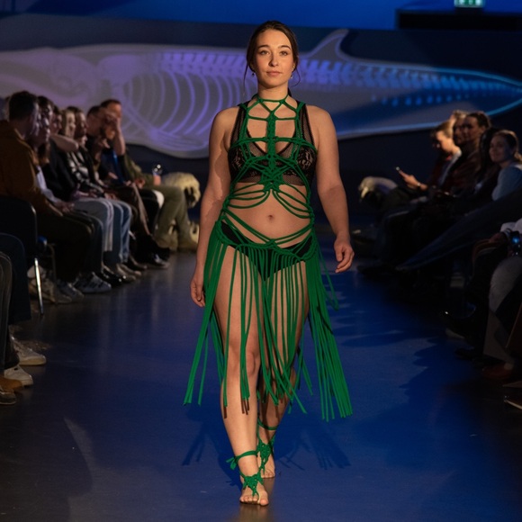 Handmade Macramé Rope Festival Dress GoodVibeGoda Original Design - Picture 1 of 16